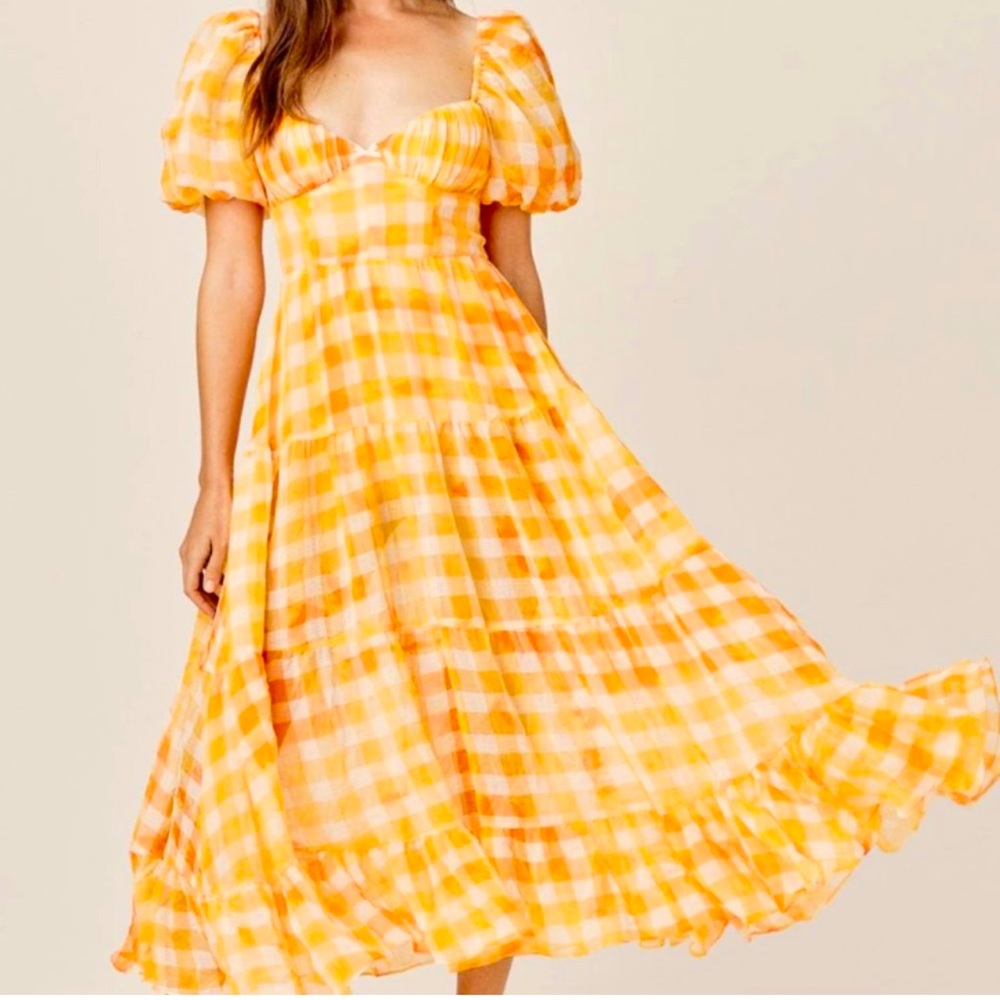 ISO FOR LOVE AND LEMONS MIMOSA ORANGE DRESS